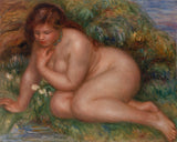 Pierre-Auguste Renoir - 1910-kúpajúcich-hľadia-at-sama-in-the-voda-baigneuse-SE-Miranta-dans-Leau-art-print-fine-art-reprodukčnej-wall-art-id-a1hn0y4qm