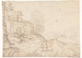 onbekend-1575-landpad-langs-stadsmuur-en-kloosterkuns-druk-fynkuns-reproduksie-muurkuns-id-a1i278yyy