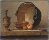ジャン・シメオン・シャルダン-1735-銅の大釜の中の静物-アート-プリント-ファインアート-複製-ウォールアート