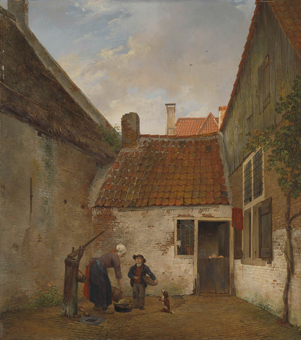 andreas-schelfhout-1820-inner-courtyard-art-print-fine-art-reproduction-wall-art-id-a1idqd0p8