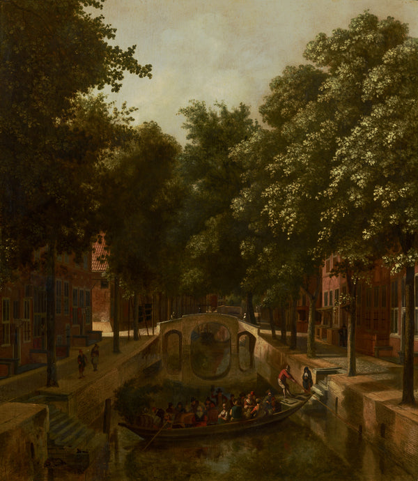 job-adriaensz-berckheyde-1666-view-of-a-dutch-canal-possibly-the-oudegracht-in-haarlem-art-print-fine-art-reproduction-wall-art-id-a1j3v9rkm
