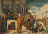 雅格布·丁托列托-1550-基督與通奸的女人藝術印刷精美藝術複製品牆藝術 id-a1jrd939h