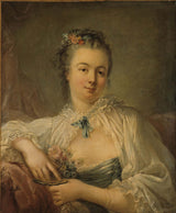 吉恩-巴蒂斯特·迪特·勒·罗曼·德斯海斯1760推测珍妮·伊丽莎白·维克多·德斯的妻子的肖像艺术绘画艺术细腻的艺术复制品墙上的艺术