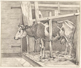 जीन-बर्नार्ड-1812-स्टॉल-कला-प्रिंट-ललित-कला-प्रजनन-दीवार-कला-आईडी-ए1kw49tjh में खड़ी गाय