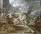 가브리엘-프랑수아-도옌-1765-파리-도시-예술-인쇄-미술-복제-벽 예술의 우화
