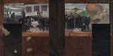 paul-emile-mangeant-1889-esquisse-pour-le-bureau-du-prefet-de-la-mairie-de-paris-le-transport-des-blesses-a-l-ambulance- le-départ-de-armand-barbes-art-reproduction-fine-art-reproduction-wall-art