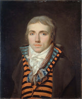 路易斯-蘭德里-1795-吉恩-路易斯-拉亞-1761-1833 的肖像-劇作家-藝術-印刷品-精美藝術-複製品-牆壁藝術