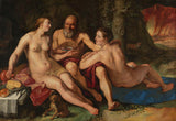 hendrick-goltzius-1616-parti-og-hans-døtre-kunsttryk-fin-kunst-reproduktion-vægkunst-id-a1nokfg0q