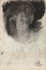 乔治·亨德里克·布莱特纳-1867-来自前线的女人的头艺术印刷品美术复制品墙艺术 id-a1pkapifl