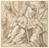 未知 1534 圣家族与两个掌心烈士艺术印刷精美艺术复制墙艺术 ID-a1q00pmkn