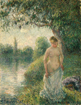 Camille Pissarro - 1895-the-kúpajúcich-art-print-fine-art-reprodukčnej-wall-art-id-a1q7nmfvk