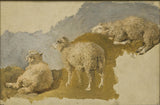 kilian-zoll-trois-moutons-étude-art-print-fine-art-reproduction-wall-art-id-a1s7dc0yn