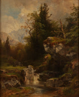 Anton-hansch-1858-景观在萨尔茨卡默古特的艺术印刷精美的艺术复制品墙艺术ida1bg69nj