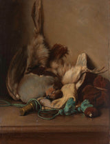 紀堯姆-安妮-范德-布魯根-1874-靜物與木鴿和粉角藝術印刷品美術複製品牆藝術 ID-a1u38e6cy