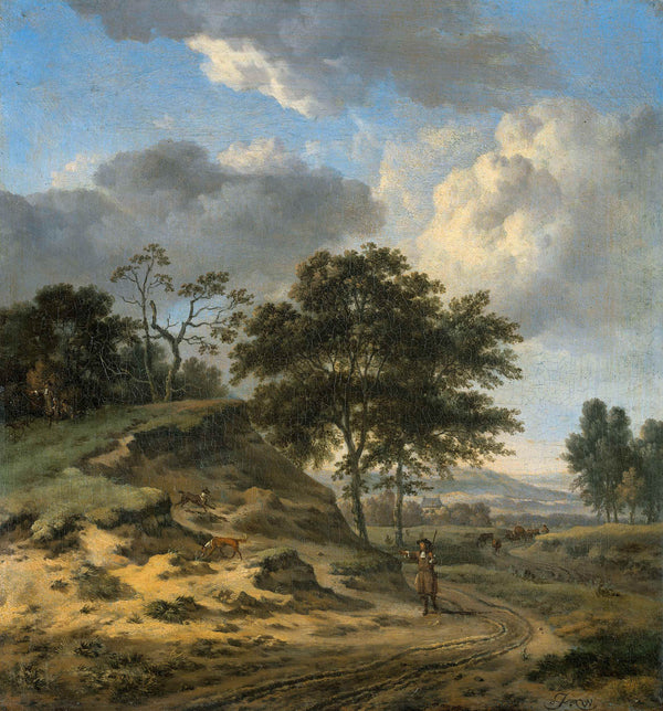 jan-wijnants-1655-landscape-with-two-hunters-art-print-fine-art-reproduction-wall-art-id-a1u7artcm