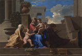 Nicolas Poussin - 1648-the-holy-family-on-the-kroky-art-print-fine-art-reprodukčnej-wall-art-id-a1uwc24h7