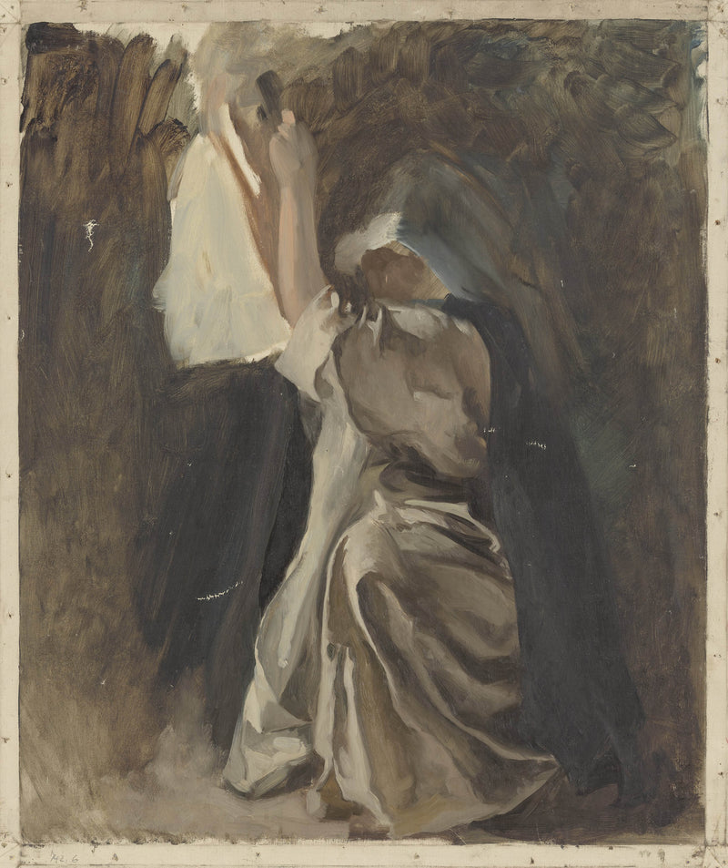 edwin-austin-abbey-1890-figure-study-of-a-nun-for-the-infancy-of-galahad-in-the-quest-and-achievement-of-the-holy-grail-book-delivery-room-boston-public-library-art-print-fine-art-reproduction-wall-art-id-a1vf8doif