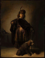 dit-rembrandt-rembrandt-harmensz-van-rijn-1631-a-művész-portré-keleti-jelmez-művészeti-nyomat-képzőművészeti-reprodukciós-falművészet
