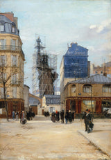 paul-joseph-victor-dargaud-1884-la-statue-de-la-liberty-bartholdi-dans-l'atelier-du-fondateur-gaget-rue-chazelles-art-print-fine-art-reproduction-wall- art