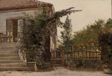 克里斯汀·科布克-1845-花園台階通往藝術家工作室藝術印刷美術複製品牆藝術 id-a1wwfkn04