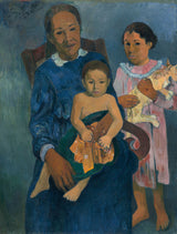 paul-gauguin-1901-polynesische-vrouw-met-kinderen-kunstprint-fine-art-reproductie-muurkunst-id-a1wxow2f6
