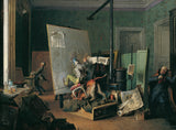 約瑟夫-丹豪瑟-1829-工作室藝術印刷中的有趣場景美術複製品牆藝術 id-a1y2ssk0z