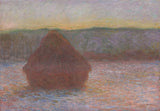 claude-monet-1891小麦融化的日落日落艺术印刷精美的艺术复制品墙艺术id-a1zp01spd