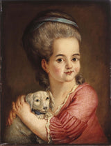 ecole-allemande-portrét-dievčenského-umeleckého-tlače-výtvarného umenia-reprodukcie-steny-umenie