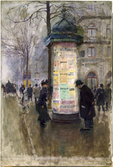 jean-beraud-1885-la-columna-morris-impressió-art-reproducció-belles-arts-art de paret