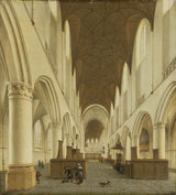 艾薩克·範·尼克倫-1660-哈勒姆聖巴沃斯教堂內部藝術印刷品美術複製品牆藝術 id-a22p4fjm6