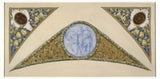 卢克·奥利维尔·默森-1888-巴黎市政厅宴会楼梯草图双子座艺术印刷品复制品墙艺术