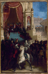 isidore-alexandre-augustin-pils-1855-distributie-van-de-adelaars-en-de-zegening-van-de-vlaggen-mei-10-1852-de-champ-de-mars-art-print-fine- kunst-reproductie-muurkunst