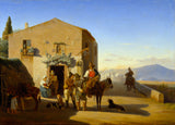 jorgen-v-sonne-1835-country-people-outside-the-osteria-at-ponte-mammolo-art-print-fine-art-reproduction-wall-art-id-a23gkkw2j