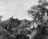 Arnold-Bocklin-1850-Romeins-landschap-kunst-print-kunst-reproductie-muur-kunst-id-a23s6unut
