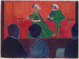 瑪麗安·馮·韋萊夫金木偶劇院在前景賈倫斯基和瑪麗安·馮韋萊夫金藝術印刷品美術複製品牆藝術 id-a24map8k2