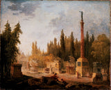 hubert-robert-1803-prantsuse-mälestusmärkide muuseumi-aia-petits-augustini-kloostri-kunsti-print-kaunite kunstide reproduktsioon-seinakunst-aed