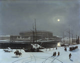 carl-stefan-Bennet-view-of-the-royal-palasset-of-stockholm-vinter-art-print-fine-art-gjengivelse-vegg-art-id-a25t26m03