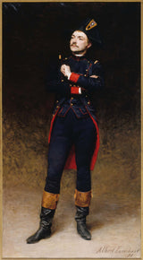 albert-antoine-lambert-1891-portrets-of-aktieris-Leon-Marais-1853-1891-in-the-role-of-martial-thermidor-by-victorien-sardou-art-print-fine-art-reproduction- sienas māksla
