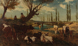 卡爾-魯道夫-胡貝爾-1872-水上牛群-藝術印刷-美術複製品-牆藝術-id-a26q7edfs