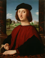 raphael-1505-portret-van-'n-jongman-in-rooi-kunsdruk-fynkuns-reproduksie-muurkuns-id-a26qw88tv