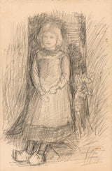 jozef-izraels-1834-dziewczyna-opierająca-o-drzewo-druk-reprodukcja-dzieł sztuki-sztuka-ścienna-id-a27rhr8hl