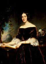塞繆爾·洛維特·沃爾多-1839-薩基特夫人的肖像藝術印刷精美藝術複製品牆藝術 id-a27v0atc2