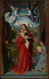 Gerard-David-1510-Jungfrau und Kind mit vier Engeln-Kunstdruck-Fine-Art-Reproduktion-Wandkunst-ID-a291s8xln