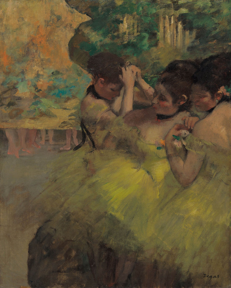 hilaire-germain-edgar-degas-1876-yellow-dancers-in-the-wings-art-print-fine-art-reproduction-wall-art-id-a298tnrsz