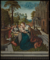 伯纳德·凡·奥利1518年初生和儿童与天使的艺术印刷精美的艺术再现墙艺术ID A29I7E1QV