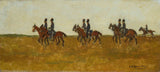 乔治·亨德里克·布雷特纳1880年，轻骑兵在露天艺术打印美术复制品墙上的艺术ID 2axx