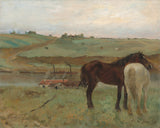 edgar-degas-1871-konie-na-łące-artystyka-reprodukcja-sztuki-sztuki-ściennej-art-id-a2avpfhfv