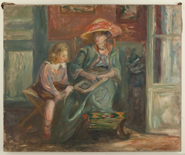 paule-gobillard-1910-madame-paul-valery-and-his-son-claude-art-print-fine-art-reproduction-wall-art