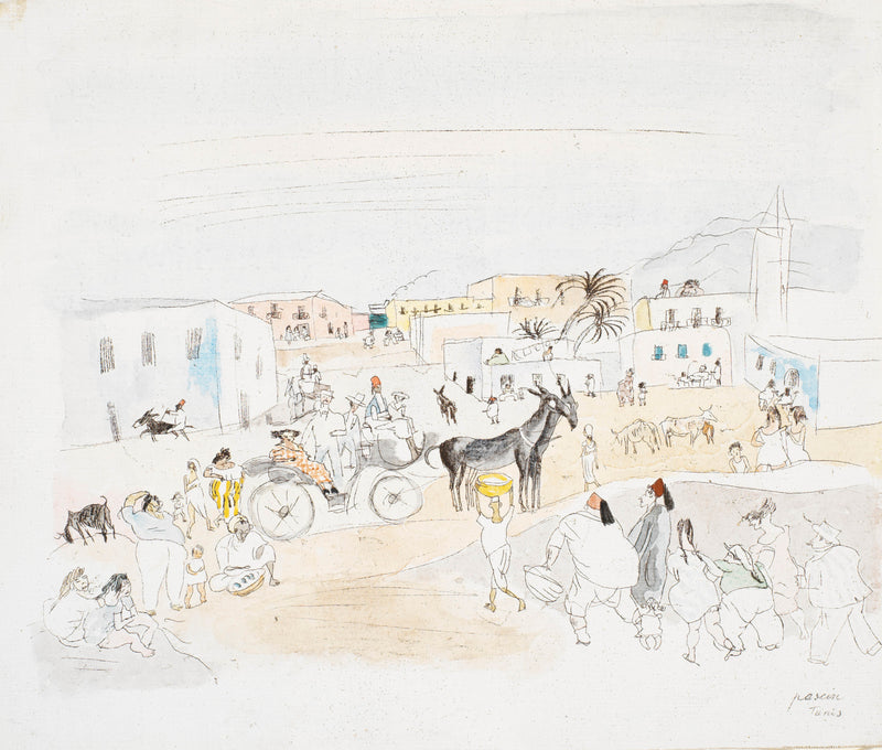 jules-pascin-1924-landscape-with-carriage-and-figures-tunis-art-print-fine-art-reproduction-wall-art-id-a2bdvijwr