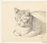 jean-bernard-1808-reclining-cat-obliquely-from-the-front-art-print-fine-art-playback-wall-art-id-a2c99do9s